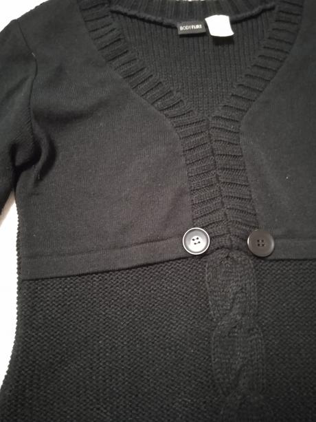 Čierne úpletové šaty s / m, 36