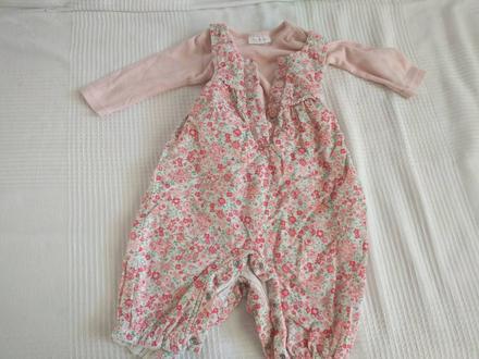 Súprava body + kvietkované nohavice, next,62