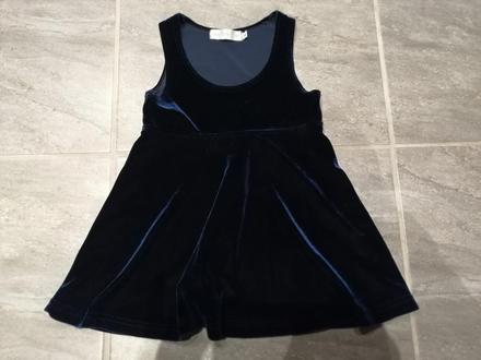 Šaty zamatové v92 nocovomodrá, 1-3r., 92