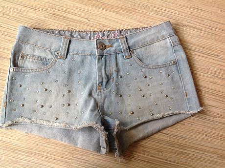 Riflové kraťasy, denim,36