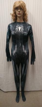 Kostým spider woman čierny, overal, xs, s, m, 