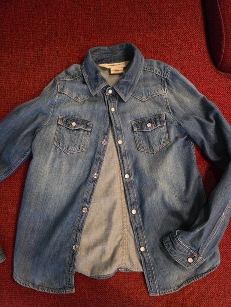 Riflová košela hm 134, h&m,134