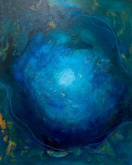 Farby oceánu, maľba 80x100 cm, 