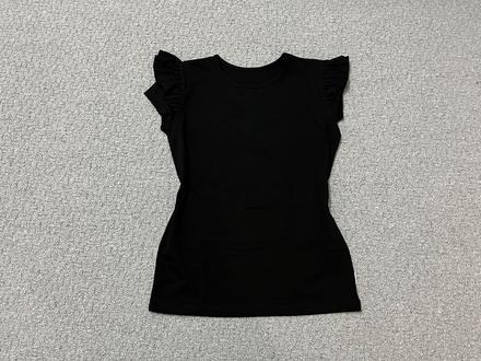 Čierne tričko s rukávkami, 152