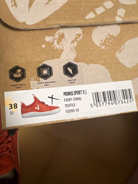 Vivobarefoot primus sport ii j fiery coral, vivobarefoot,38