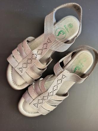 Strieborné sandále footflexx, 38