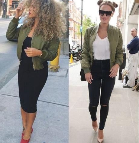 Tmavozelená bombera / bunda, h&m,40 / l