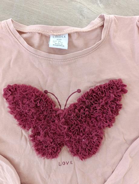 Lindex tričko s motýľom, lindex,110