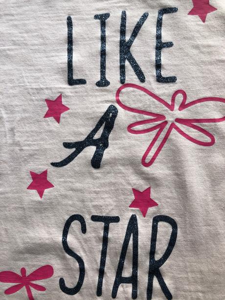 Tričko s nápisom like a star, vertbaudet,110
