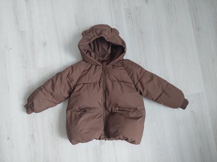 Hnedá zimná bunda s uškami, 104