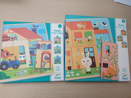 Djeco vrstvené drevené puzzle, 