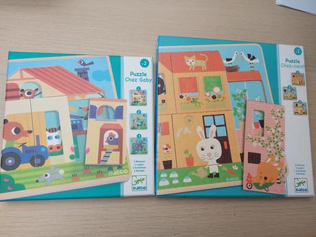 Djeco vrstvené drevené puzzle, 