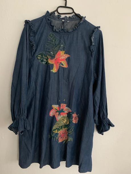 Riflové šaty/blúzka, 