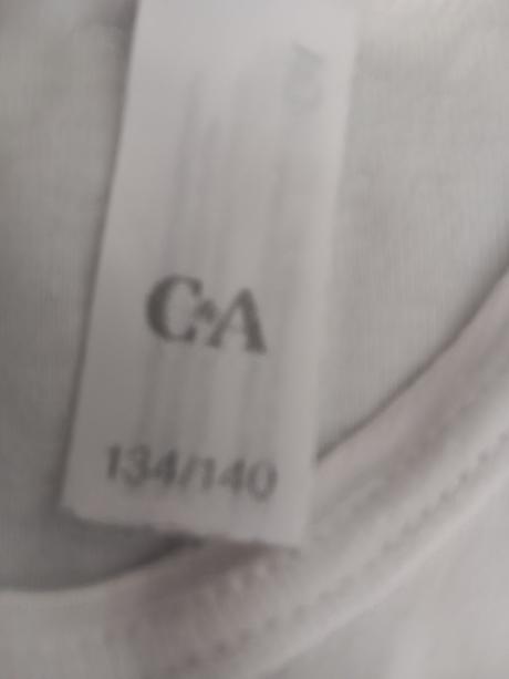 Biele bavlnené  tielka 3 x, 140