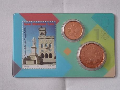 Mincová karta so známkou san maríno 2018, 