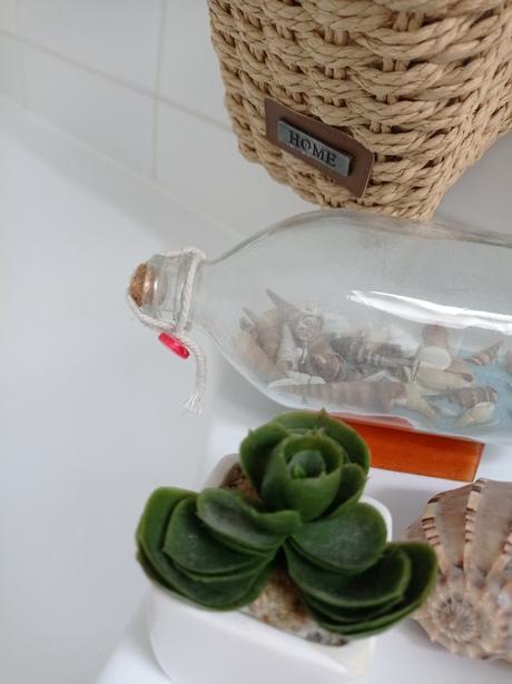 Námornícka flasa s pieskom a muslami ,,odkaz v,