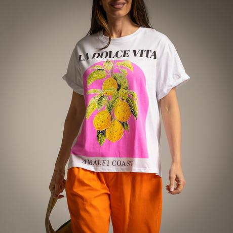 Tričko citrónová s kamienkami, 