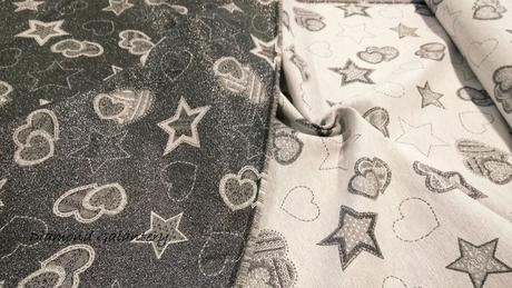 Látka pretkávaná lurexovou niťou - hviezdičky so,