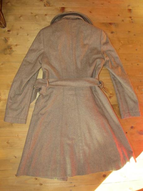 Štýlový dlhší vlnený kabát, 36