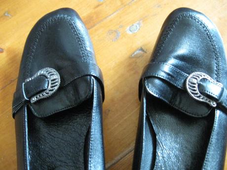 Čierne balerínkové topánky na nízkom opätku 41/42, 41