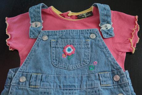 Nové riflové šatky + tričko, knot so bad, belgicko, 80