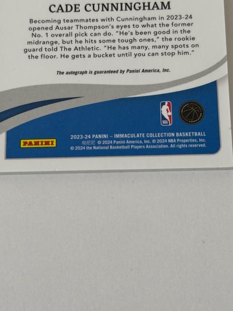 Kartička cade cunningham, 