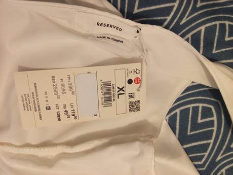 Krátky vrch s mašlou na chrbte, reserved,xl