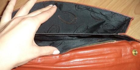 Krásna vintage hnedá listová kabelka z pravej kože, 