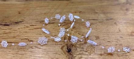 Dekoračná lemovka -15 mm -vločky,