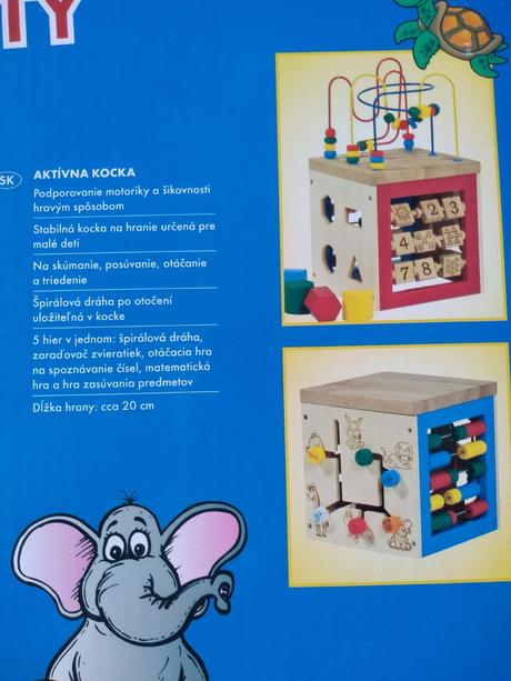 Drevená interaktívna kocka, 