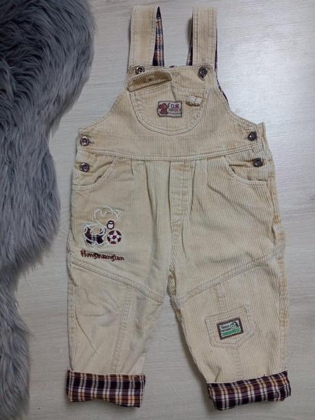 Chlapčenské menčestrové nohavice na traky (92), 92