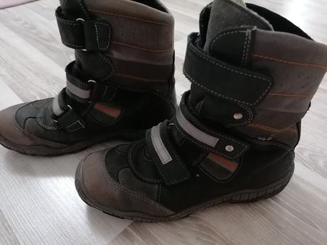 Kožené čižmy s membránou v 34, ren but,34