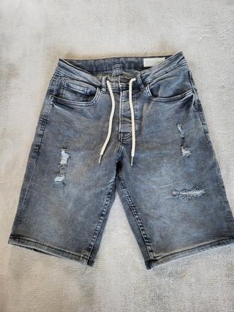 Riflové sivé kraťasy, denim co,158