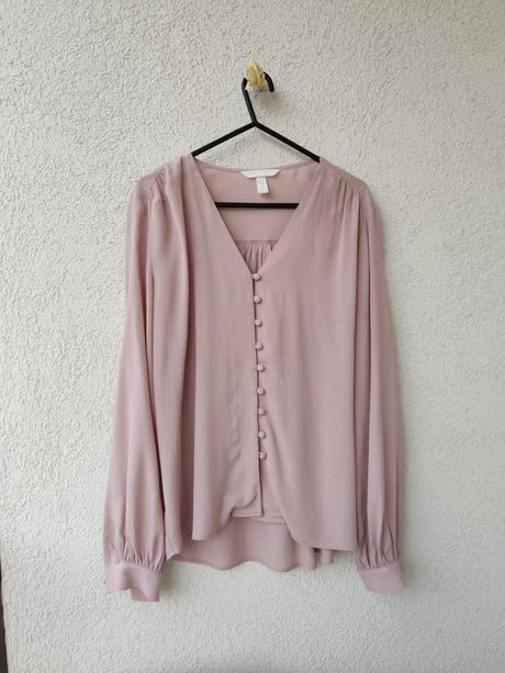 Pudrová blúzka h&m, h&m,36