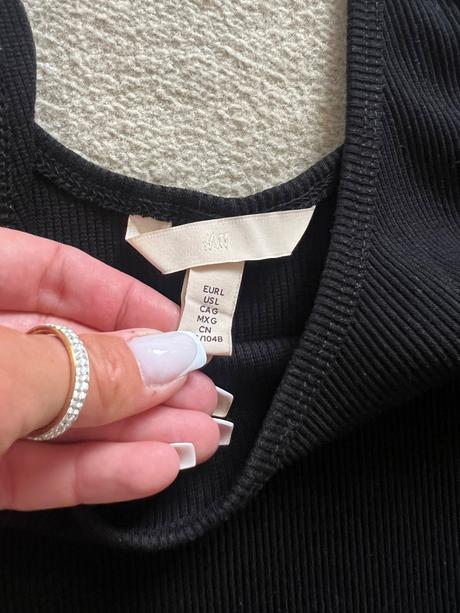 Čierne a biele tielko h&m -l, h&m,l