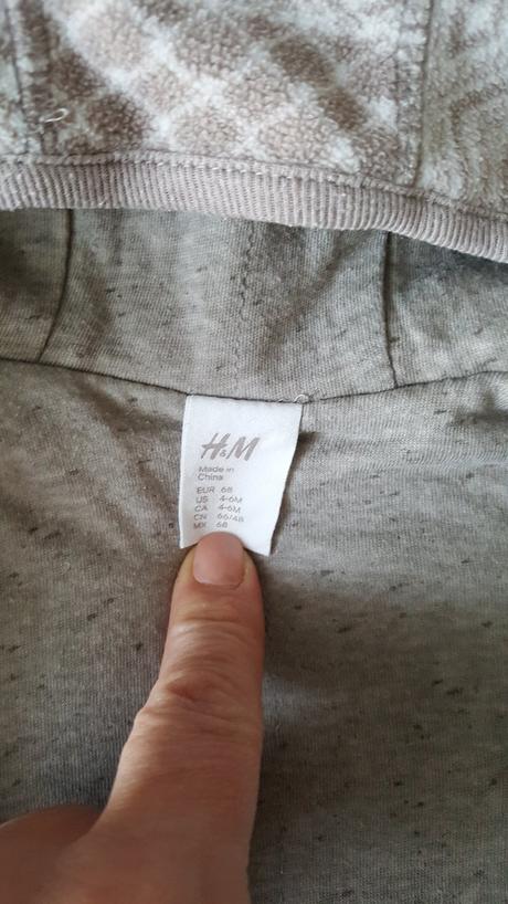 Zimny overal 68 hnedy h&m 4-6 m., h&m,68