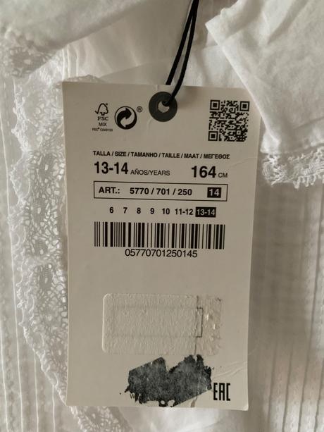 Bavlnená blúzka zara č. 164, zara,164