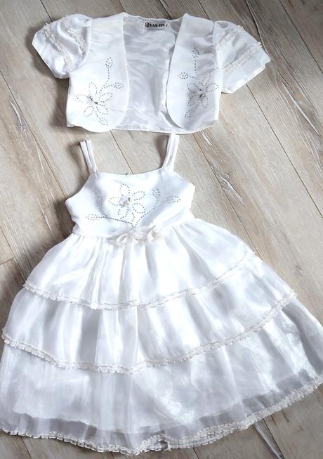 Slávnostné šaty s bolerkom, 104