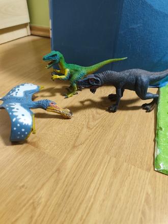 3x dino schleich, 