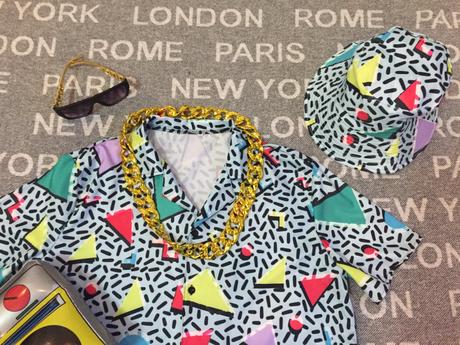 Pansky kostym havajska party 80/90 roky l,