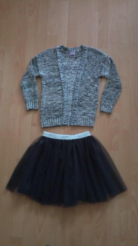 Dievčenský svetrík s trblietkami 122- 128, f&f,122