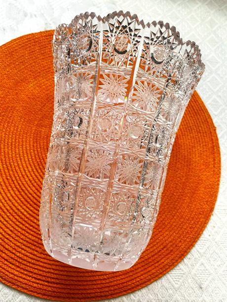 Masívna kryštálová váza bohemia,