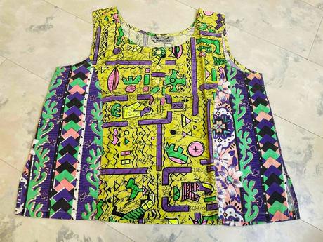 Plátenný crop top č m/l, l