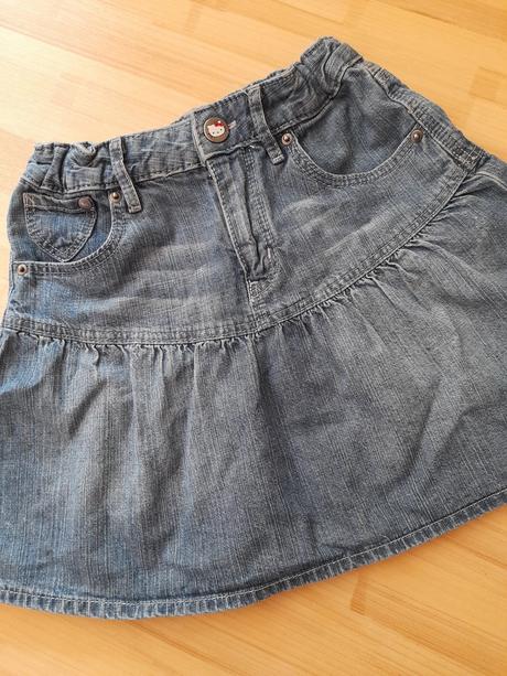 Riflová sukňa hello kitty, h&m,128