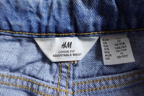 Riflové kraťasky h&m loose fit, h&m,146