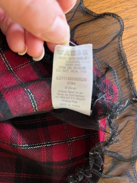 Károvaná suknička minnie aj na vianoce, mikuláša, disney,86