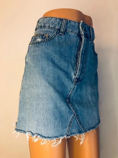Trendy rifľová mini sukňa bershka vintage vel. xs, bershka,xs