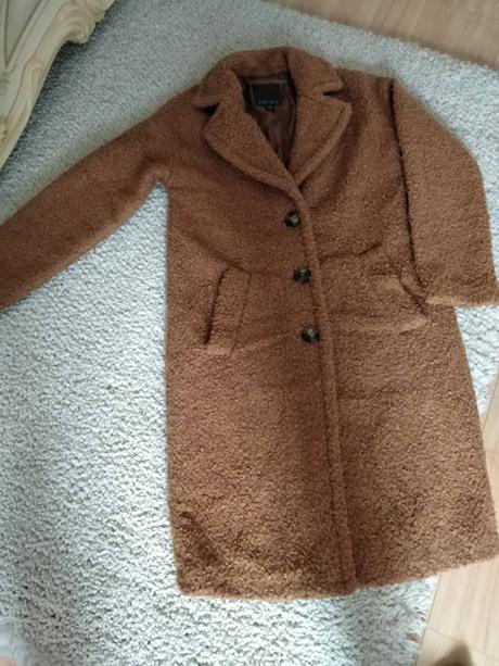 Dlhy vlneny kabat baranček, s