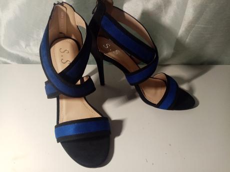 Čierno modré sandále, 40