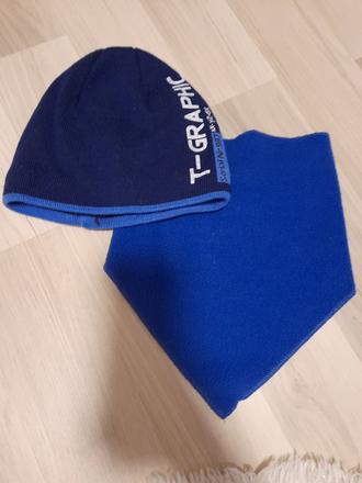 Zimná čiapka + fleecová šatka 134, 134